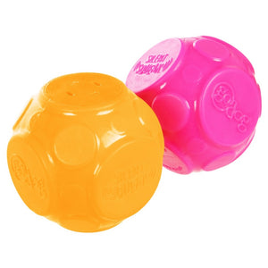 goDog Silent Squeaker Ball Dog Toy - 2pk