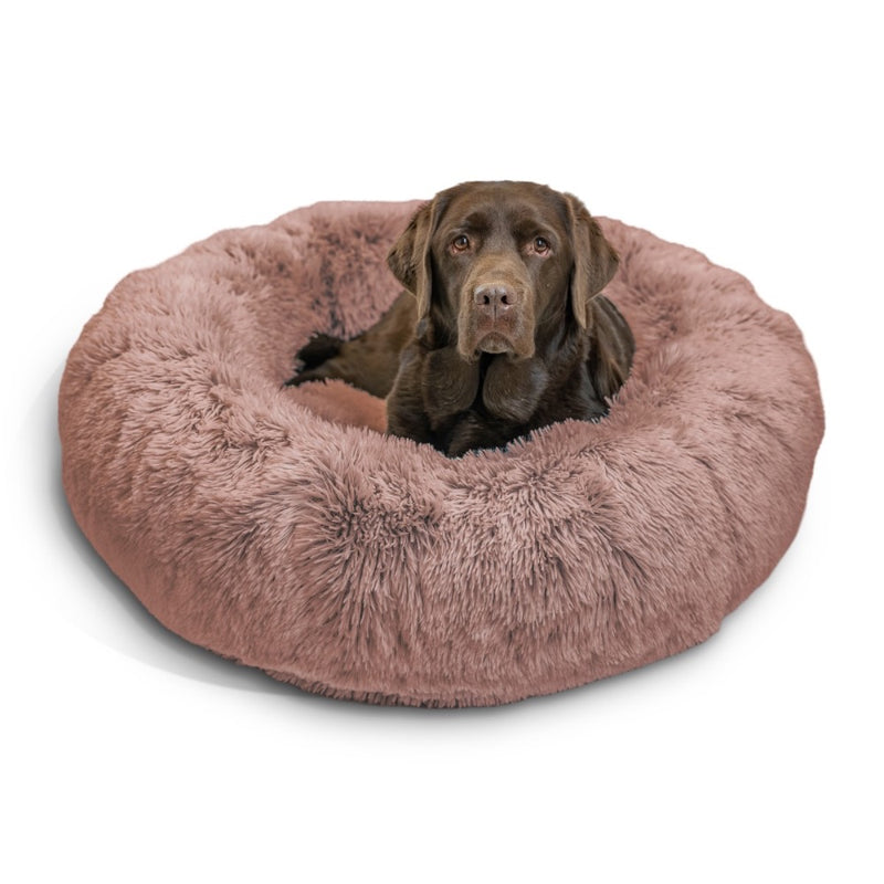 Best Friends By Sheri Shag Donut Cuddler Dusty Rose Bed