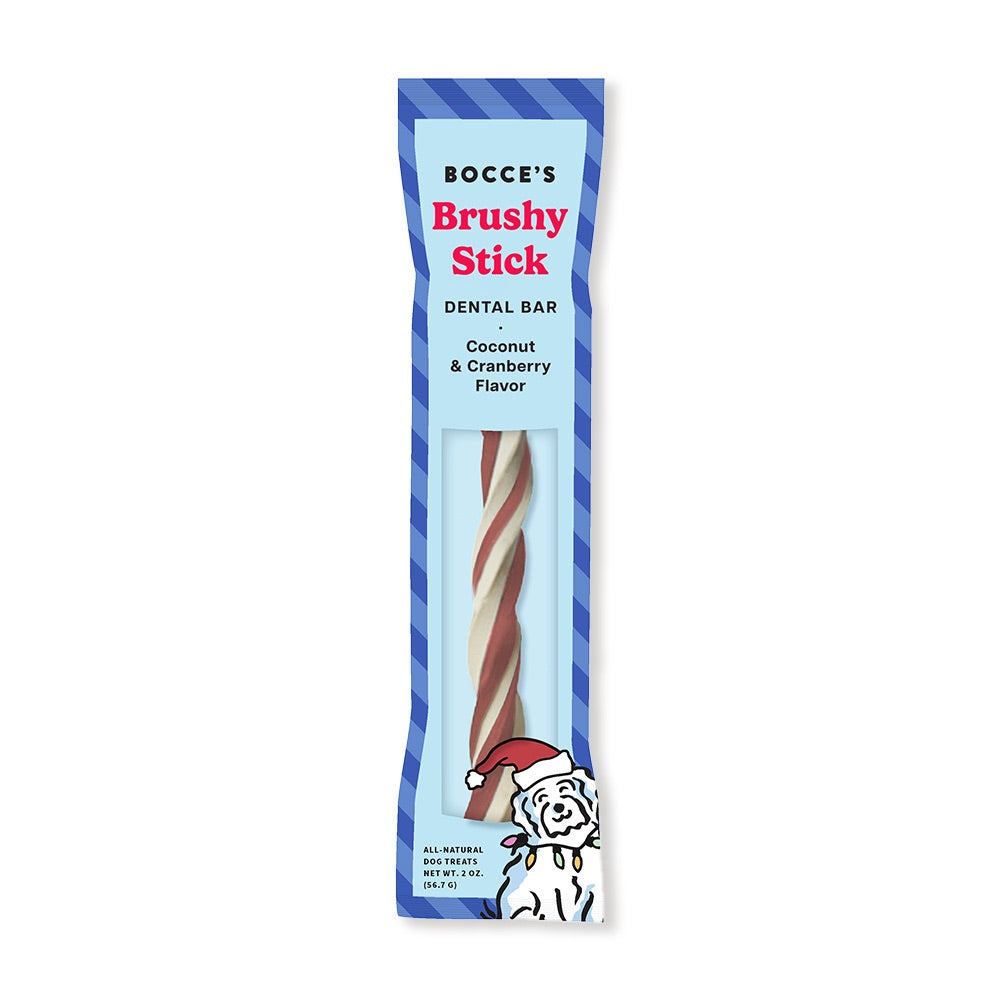 Bocce's Bakery Candy Cane Dental Stick - 1 Stick