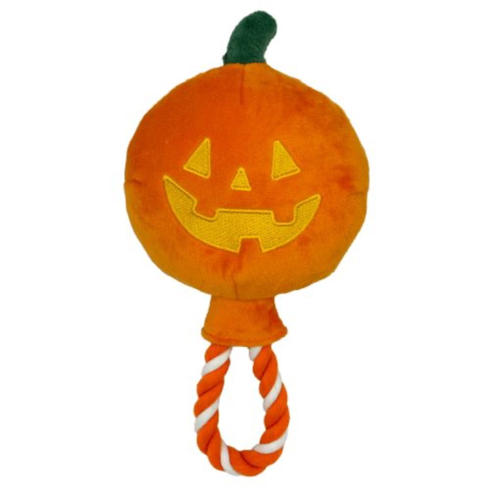 Huxley & Kent Power Plush Jack O Lantern Safety Pop Plush Dog Toy