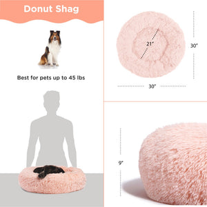 Best Friends By Sheri Shag Donut Cuddler Cotton Candy Bed - 30"