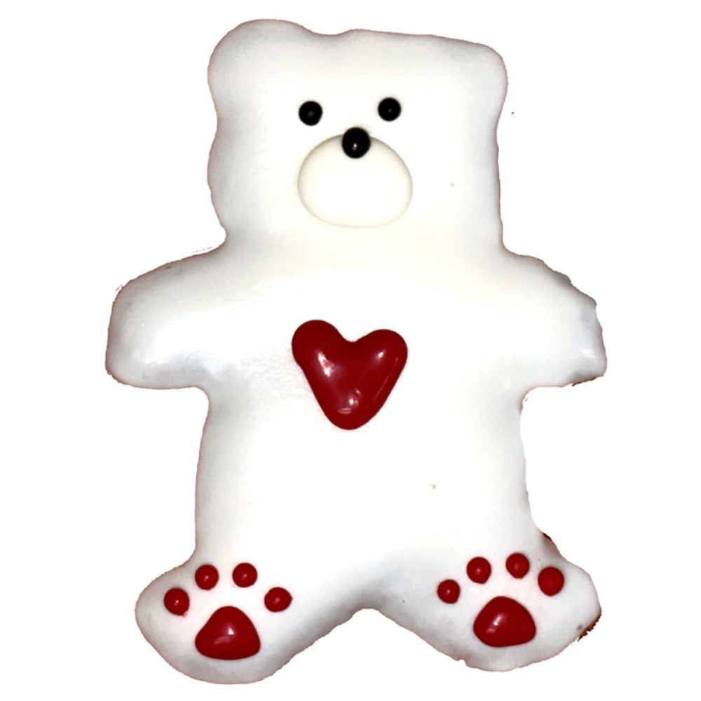 Pawsitively Gourmet Valentine Teddy Bear Cookie