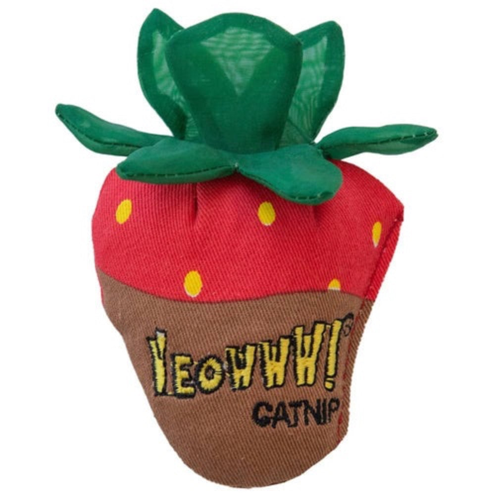 Yeowww! Chocolate Dipped Strawberry Cat Toy