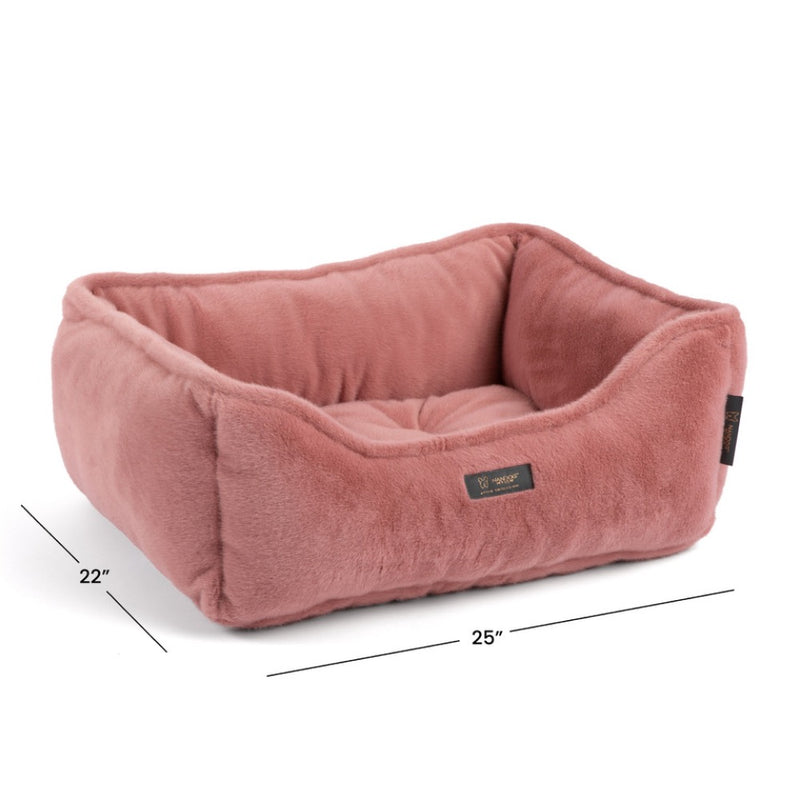 Nandog Cloud Reversible Dog Pet Bed - Taupe Pink - 22" x 25"