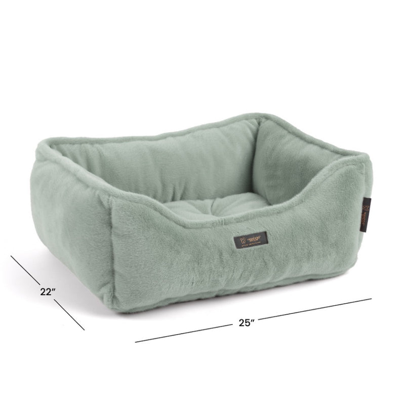 Nandog Cloud Reversible Dog Pet Bed - Taupe Green - 22" x 25"