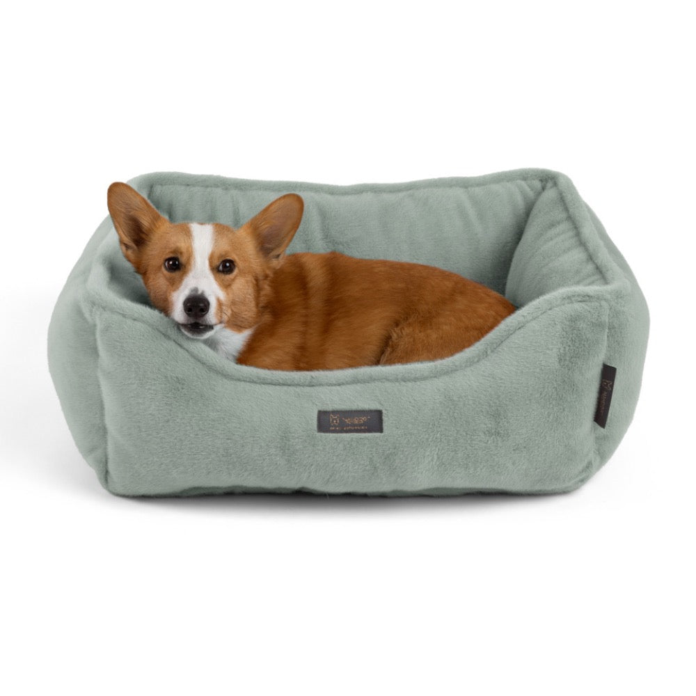 Nandog Cloud Reversible Dog Pet Bed - Taupe Green - 22" x 25"
