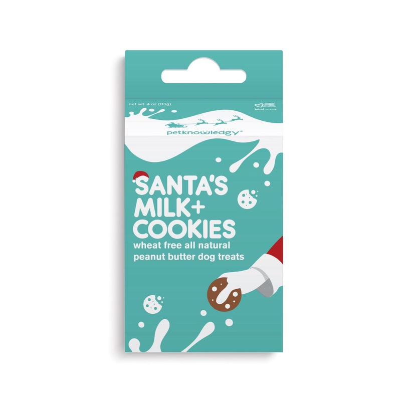 Spunky Pup Santa's Milk & Cookies - Dog Treats, Peanut Butter 4 oz