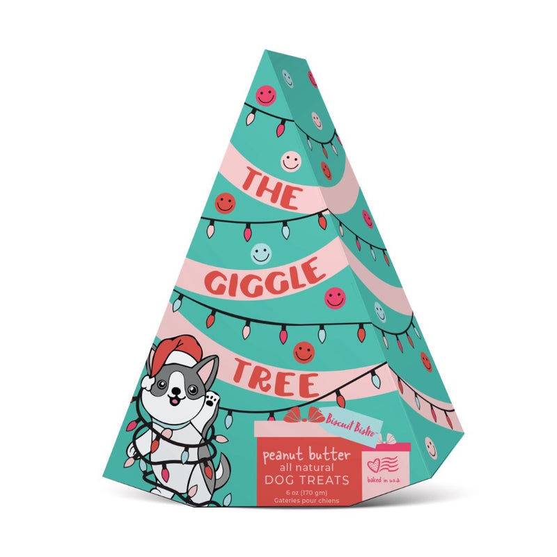 Spunky Pup The Giggle Tree - Holiday Dog Treats, Peanut Butter 6 oz