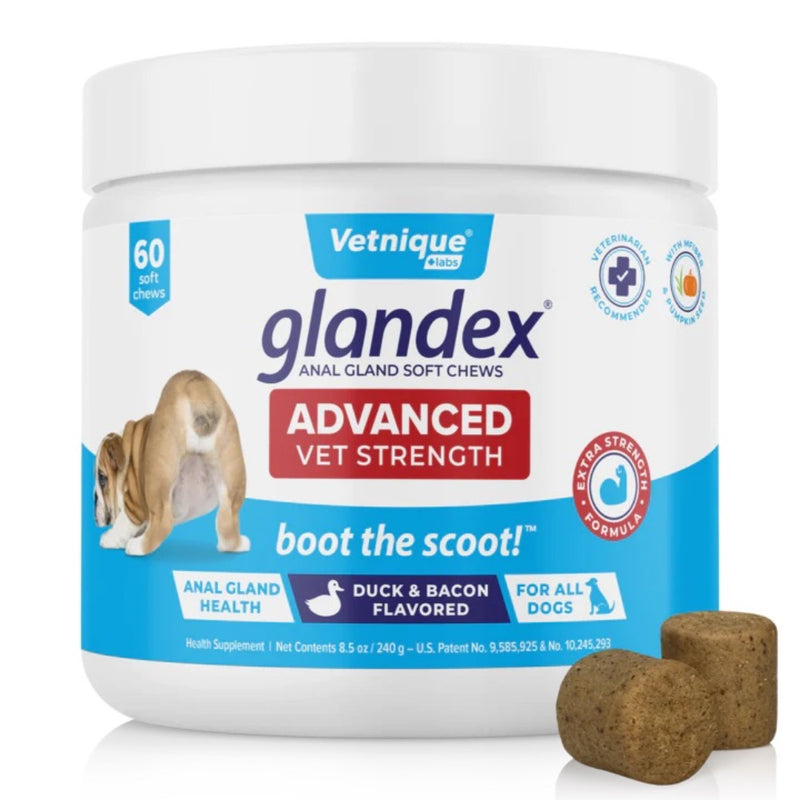 Glandex Advanced Duck & Bacon Soft Chews for Dogs - 60 chews