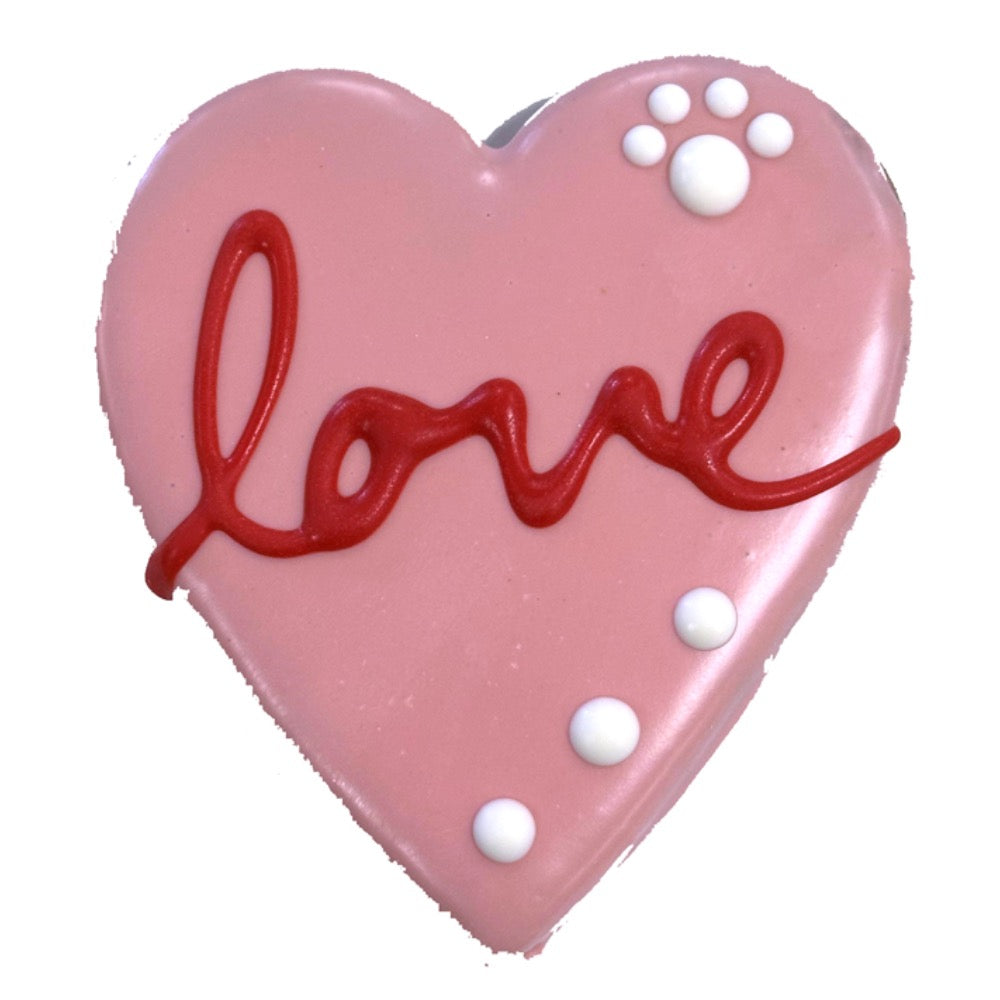 Pawsitively Gourmet Valentine Love Heart Cookie