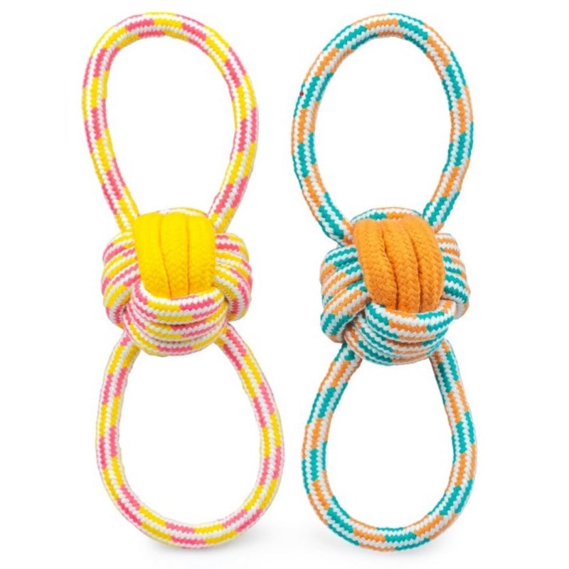 ThoozyPet Figure 8 Knot Ball Rope Dog Toy - 11.5"