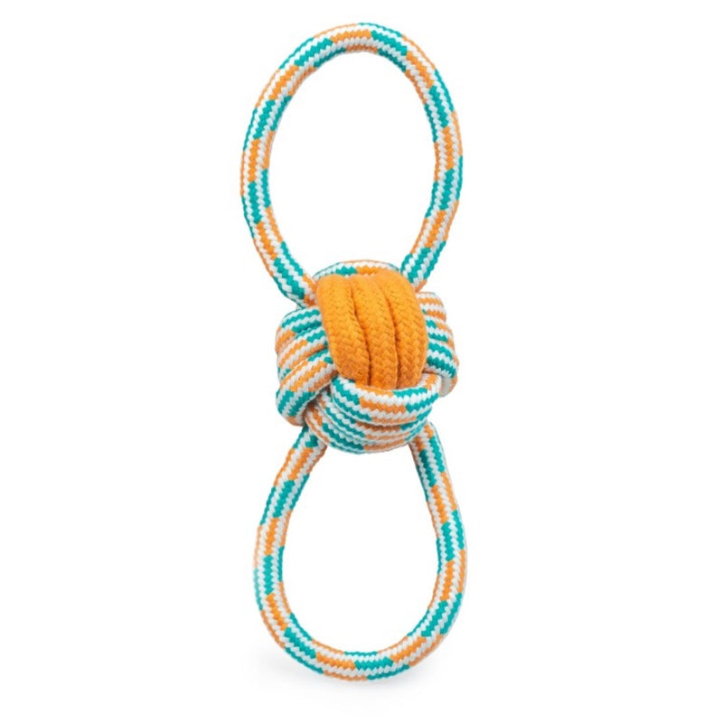 ThoozyPet Figure 8 Knot Ball Rope Dog Toy - 11.5"