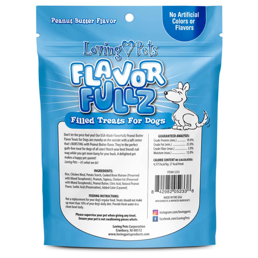 Loving Pets Flavorfullz Dog Treats 6oz- Peanut Butter