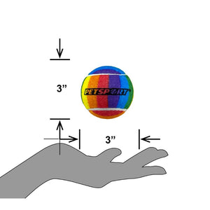 PetSport Rainbow Squeak Ball 2.5"- 3-Pack