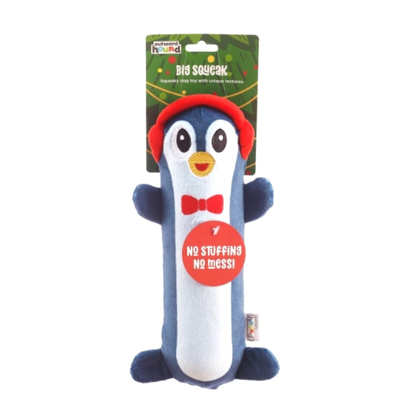 Outward Hound Stuffing Free Big Squeak Penguin Dog Chew Toy