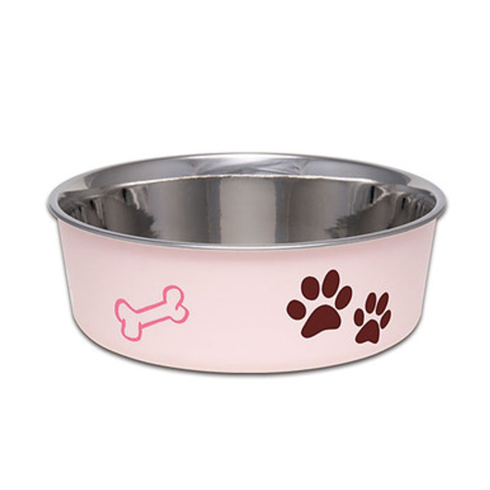 Loving Pets X-Large Bella Bowl Stainless Steel Dog Bowl - Paparazzi Pink