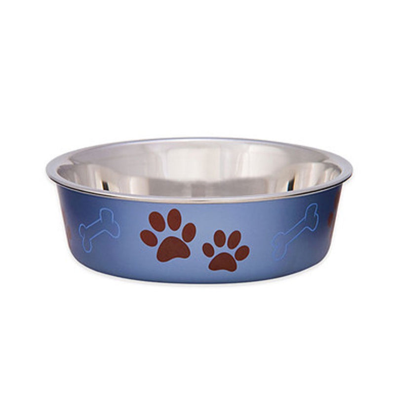 Loving Pets Bella Bowl Stainless Steel Dog Bowl - Blueberry