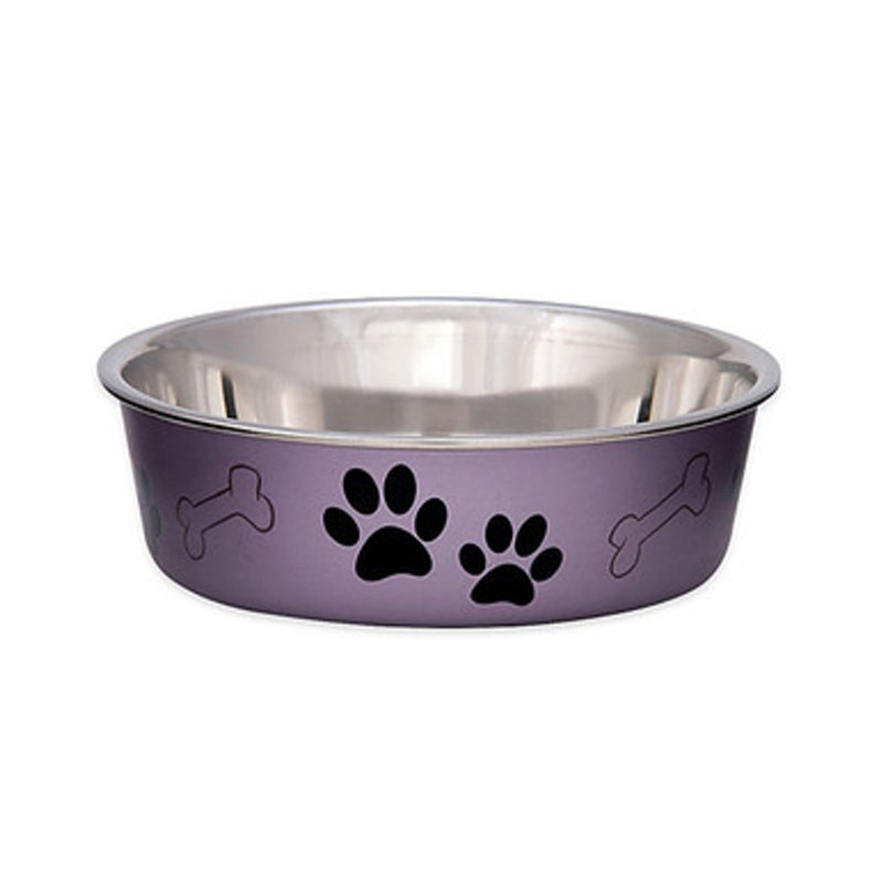 Loving Pets Bella Bowl Stainless Steel Dog Bowl - Grape