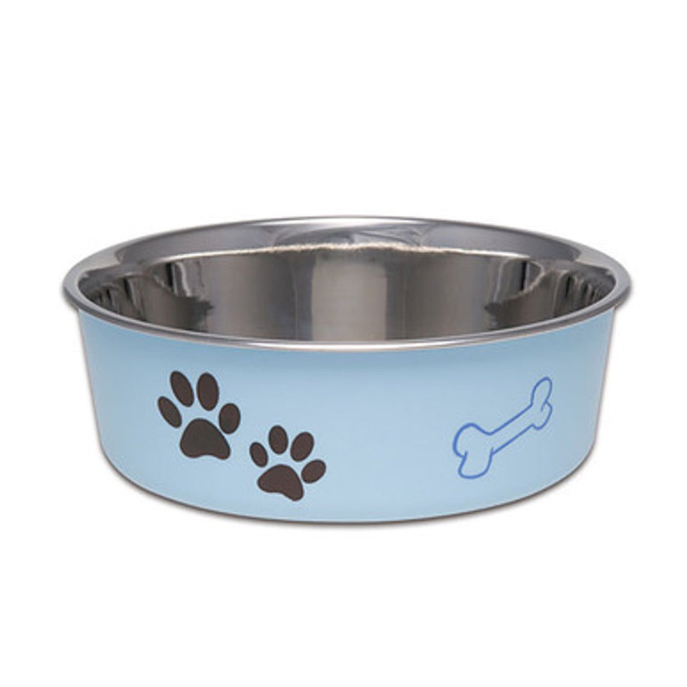 Loving Pets Bella Bowl Stainless Steel Dog Bowl - Murano Blue