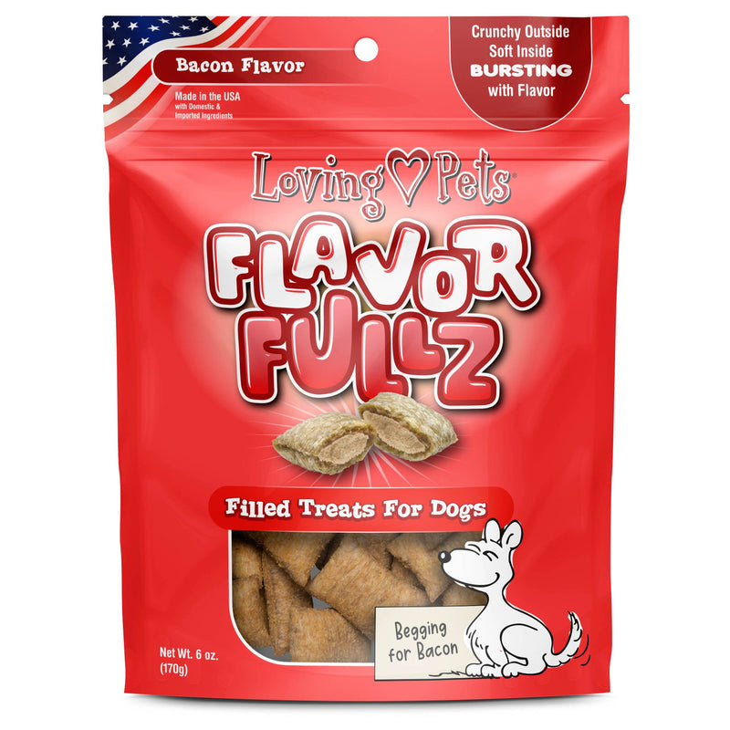 Loving Pets Flavorfullz Dog Treats 6oz- Bacon