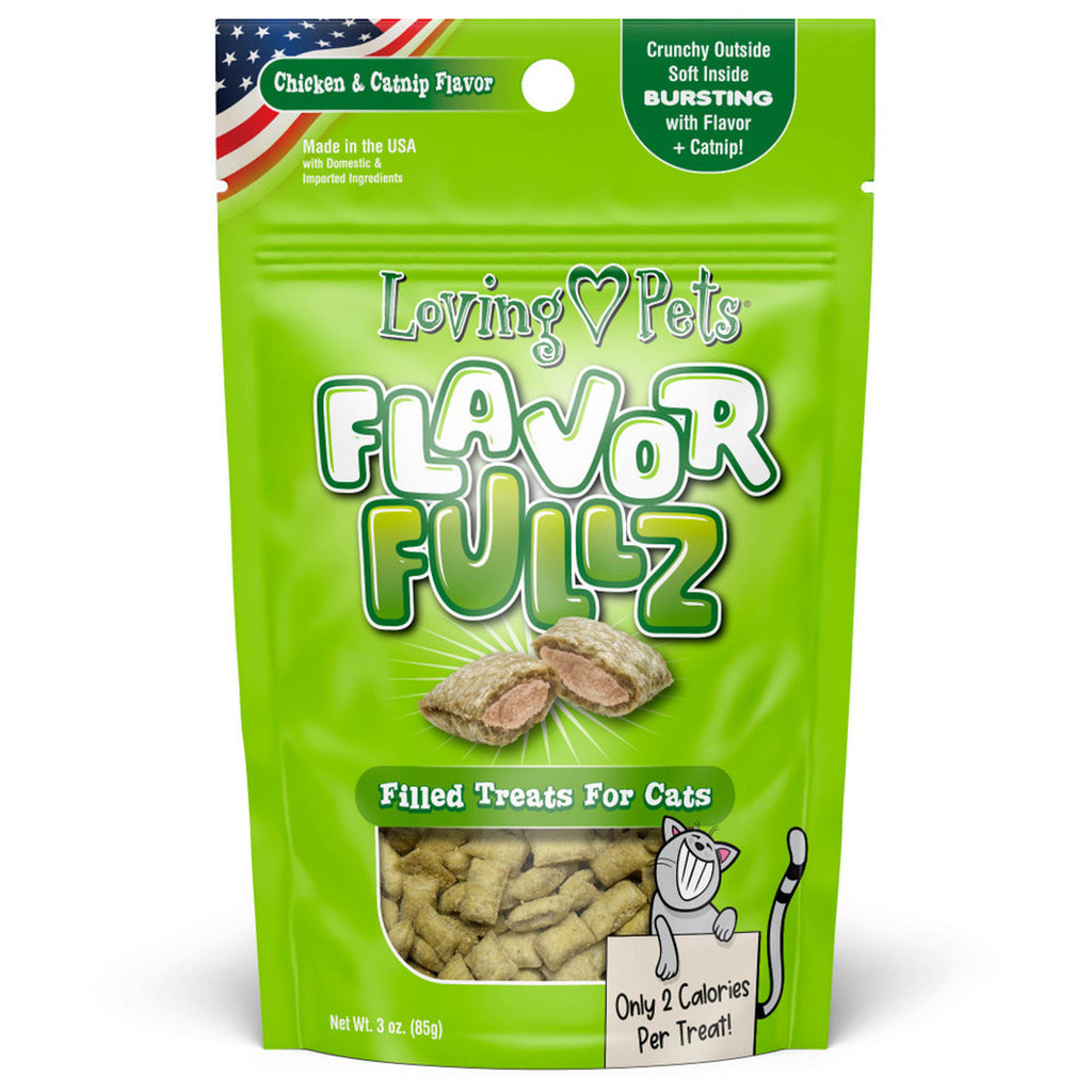 Loving Pets Flavorfullz Cat Treats 3oz- Chicken & Catnip