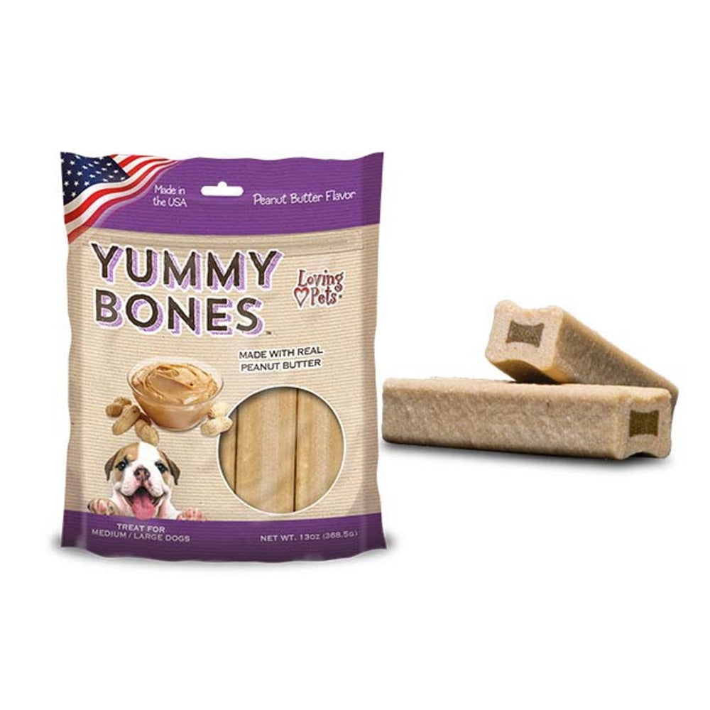 Loving Pets Yummy Bones - Peanut Butter-Filled Dog Bones (13 oz. Bag)