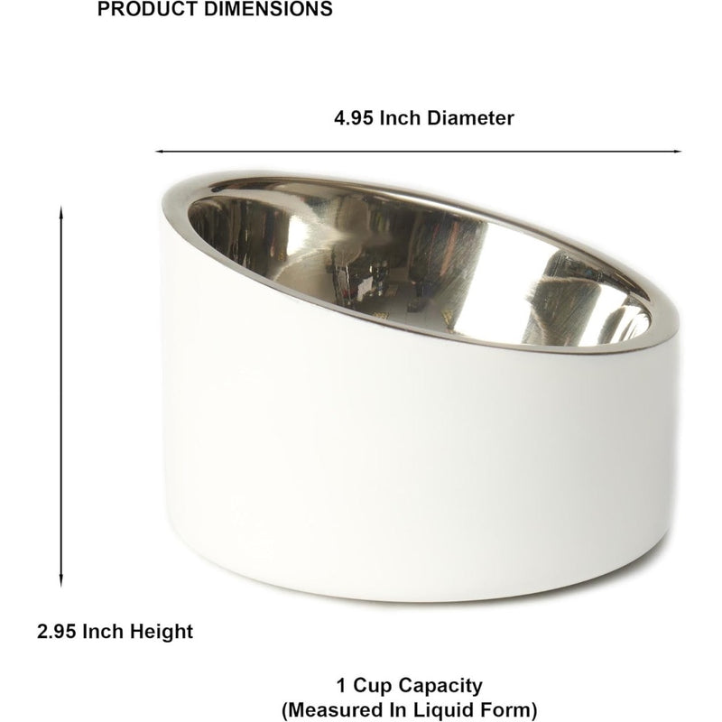 Petrageous Seychelles Slanted Double Walled Pet Bowls