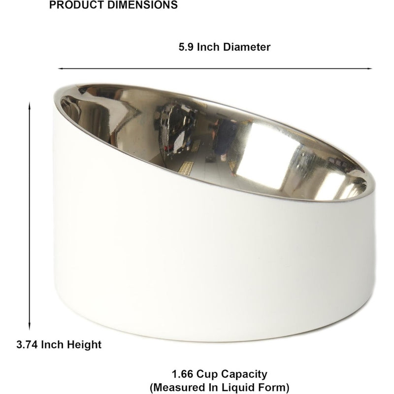 Petrageous Seychelles Slanted Double Walled Pet Bowls