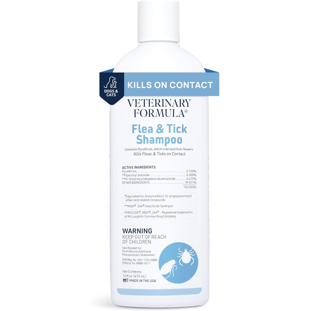 VETERINARY FORMULA CLINICAL CARE FLEA & TICK SHAMPOO 16oz