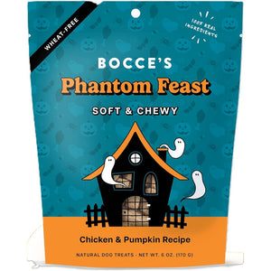 Bocce's Bakery Phantom Feast Chicken & Pumpkin Soft & Chewy Dog Treats, 6-oz bag