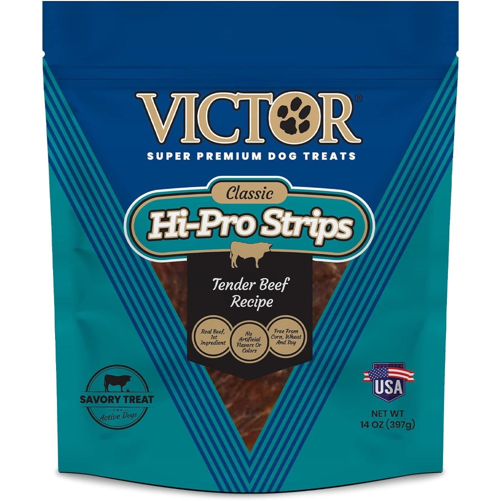 Victor Hi-Pro Strips with Tender Beef | Savory Treat