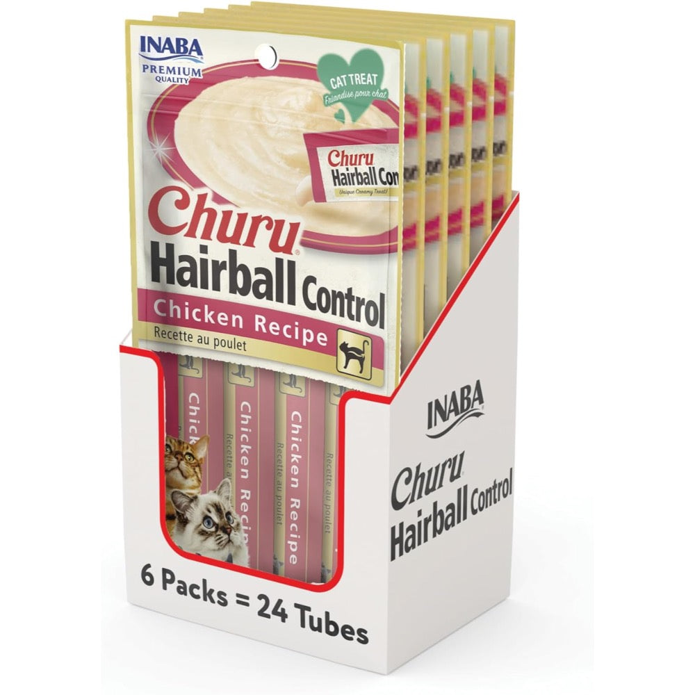 Inaba CHURU HAIRBALL CONTROL Chicken Recipe - 1 Pack, 4 Tubes