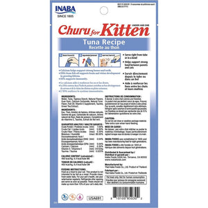 INABA CHURU KITTEN Purees Tuna Recipe - 4 0.5oz Tubes