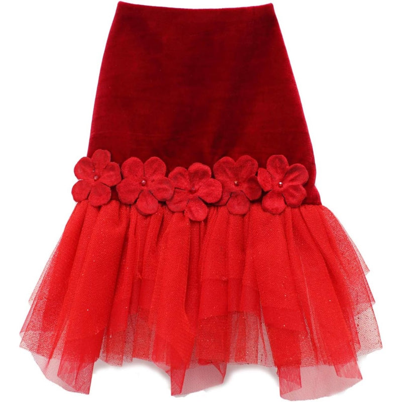 Tail Trends Red Velvet Special Occasion Dress