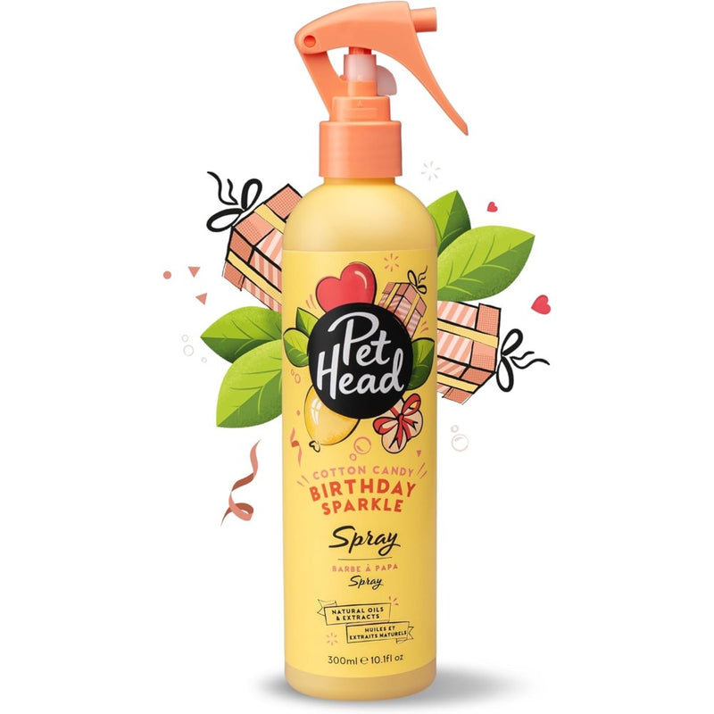 Pet Head Birthday Sparkle Dog Spray- Cotton Candy Scent 10oz