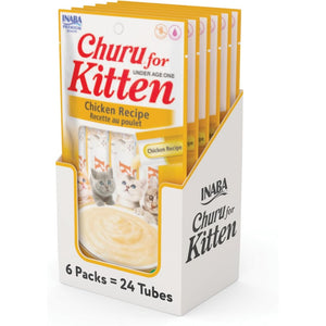 INABA CHURU KITTEN Puree Chicken Recipe - 4 0.5oz Tubes
