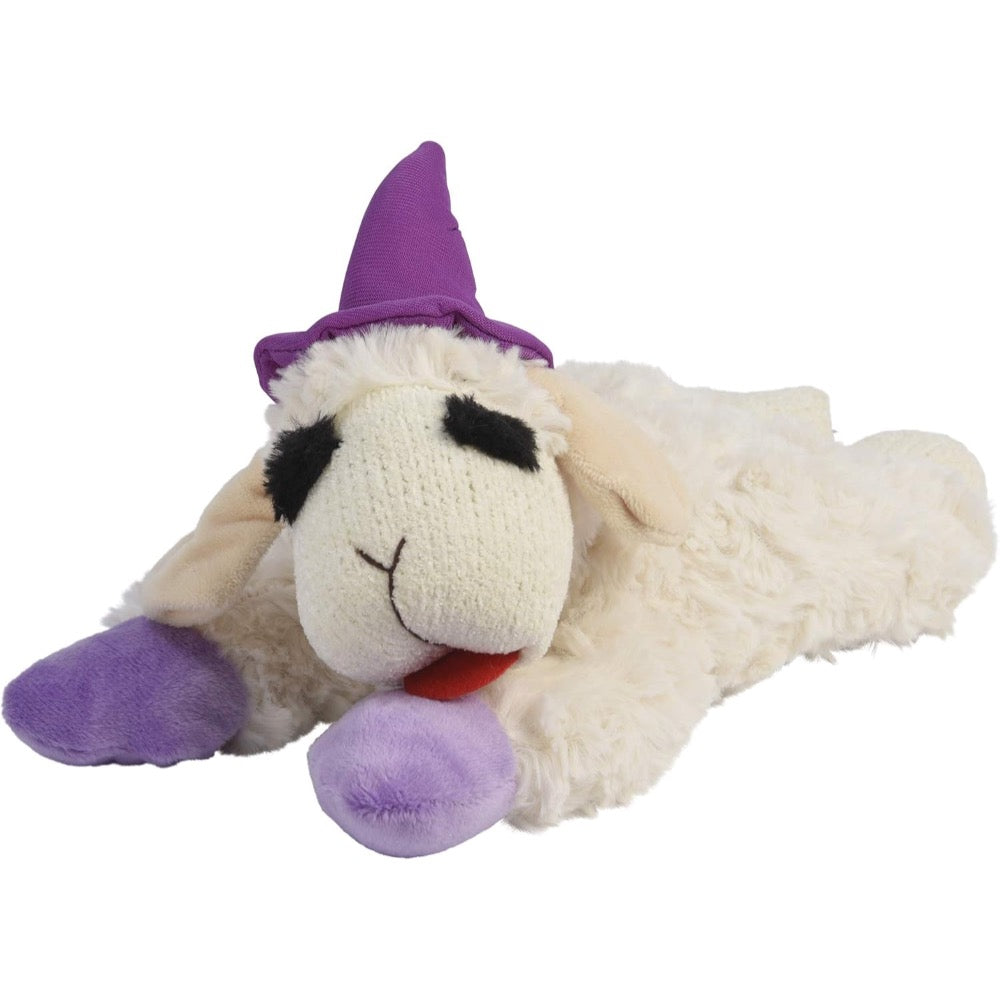 Multipet Lamb Chop with Witch Hat Dog Toy 6.5"
