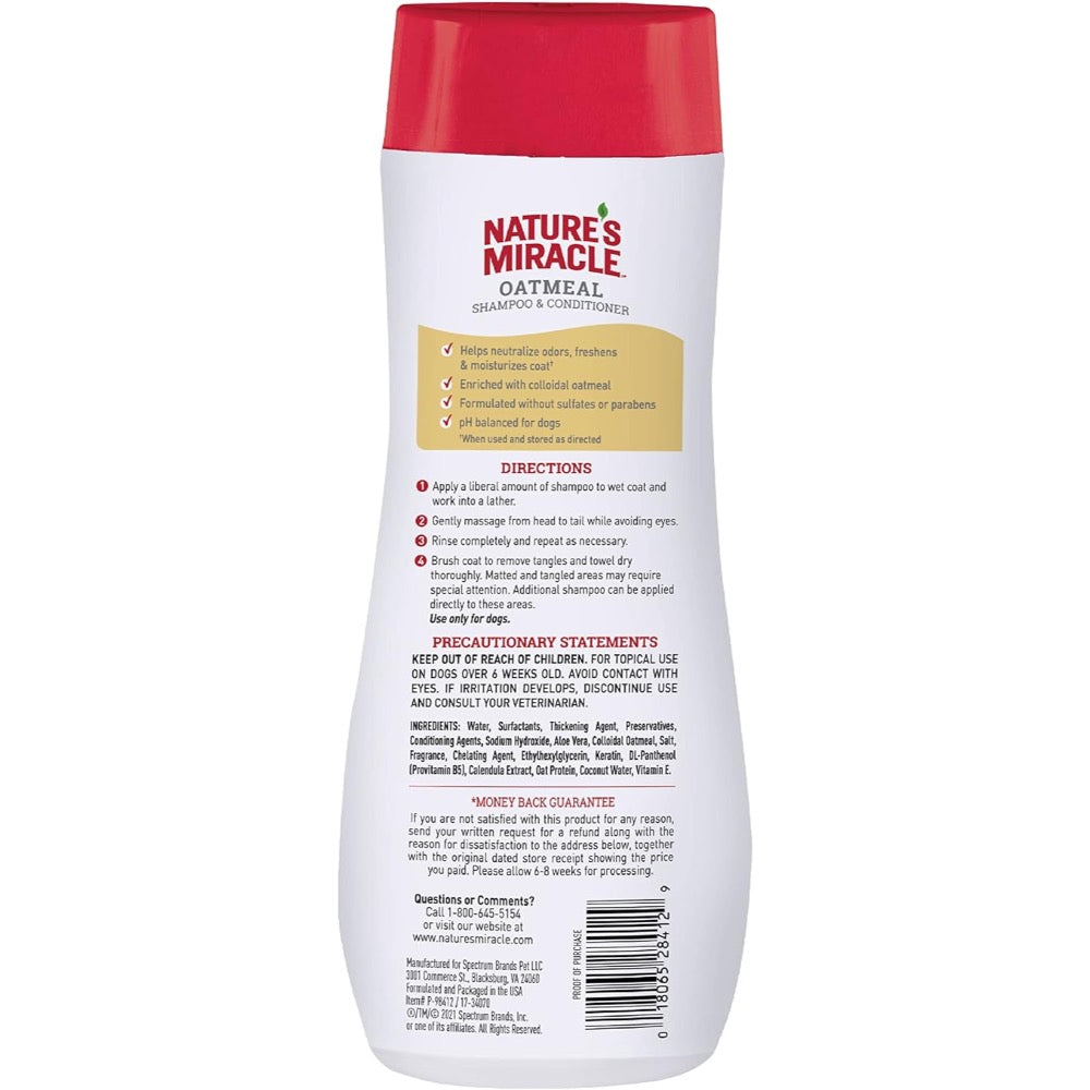 Nature's Miracle Oatmeal Shampoo & Conditioner - Pistachio Cream Scent