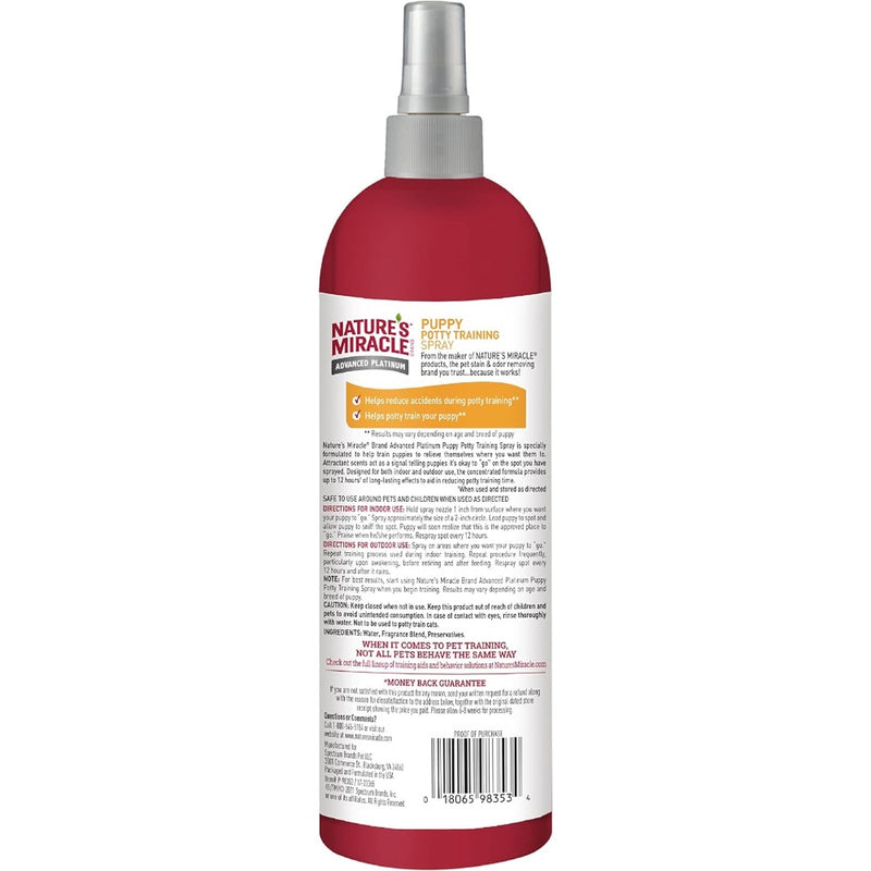 Nature's Miracle Advanced Platinum Puppy Potty Training Spray for Dogs, 16 fl. oz.