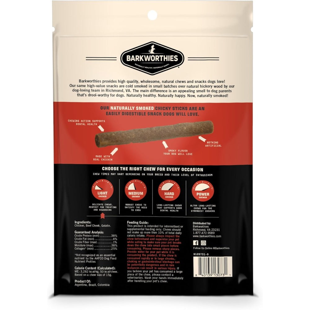 Barkworthies Naturally Smoked Beefy Sticks 15pk