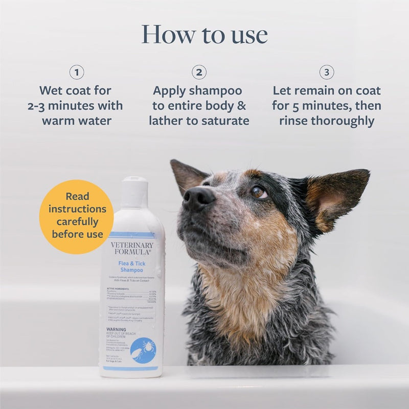 VETERINARY FORMULA CLINICAL CARE FLEA & TICK SHAMPOO 16oz