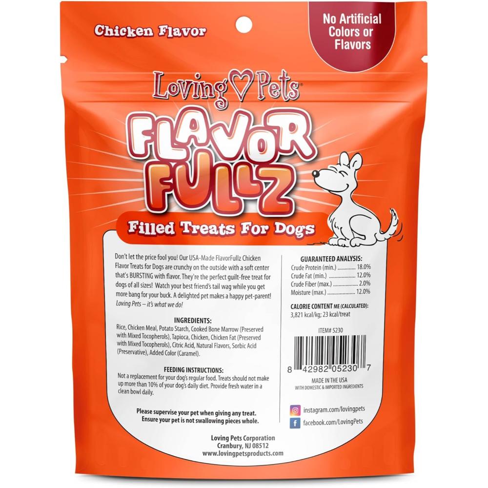 Loving Pets Flavorfullz Dog Treats 6oz- Chicken