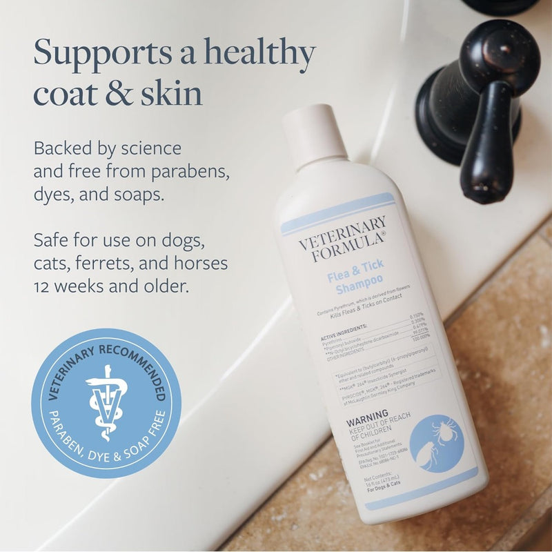 VETERINARY FORMULA CLINICAL CARE FLEA & TICK SHAMPOO 16oz
