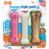 Nylabone Puppy Chew Variety Toy Treat Triple Pack 3 count (Small -  Up To 25 Ibs)
