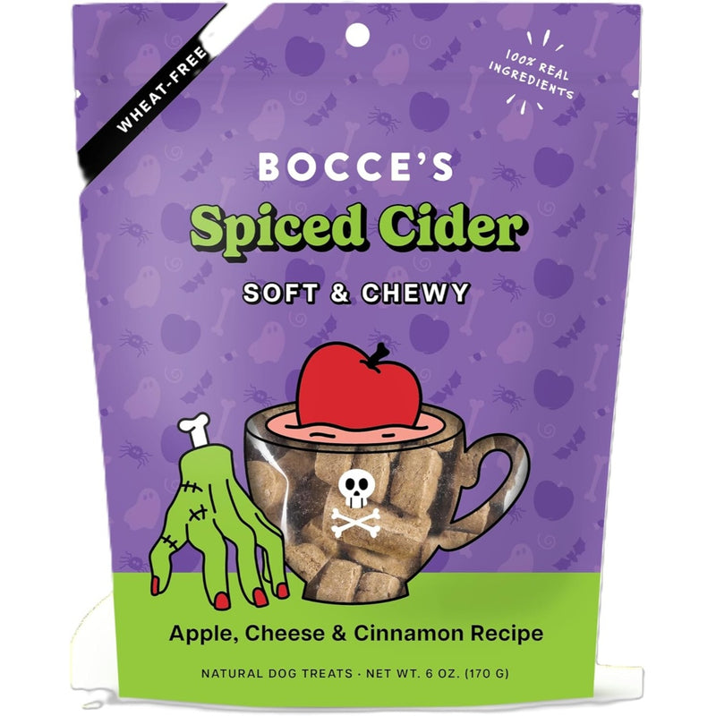 Bocce's Bakery Spiced Cider, Apple, Cheese & Cinnamon Soft & Chewy Dog Treats, 6-oz