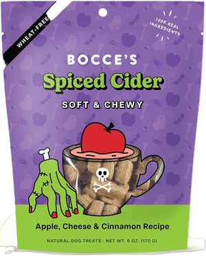 Bocce's Bakery Spiced Cider, Apple, Cheese & Cinnamon Soft & Chewy Dog Treats, 6-oz