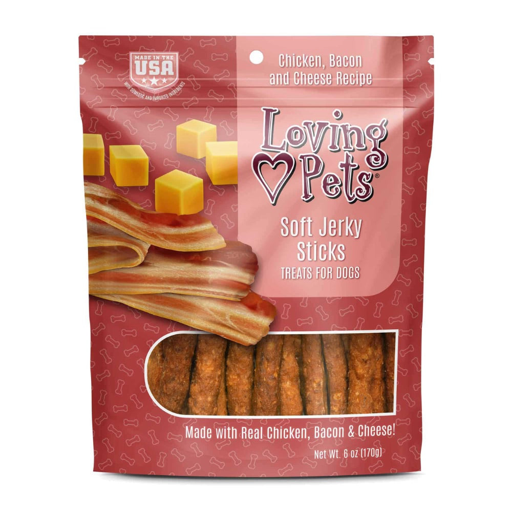 Loving Pets Chicken,Bacon & Cheese Jerky Stick Treats