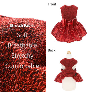 Fitwarm Crimson Sparkly Sequin Fancy Dress