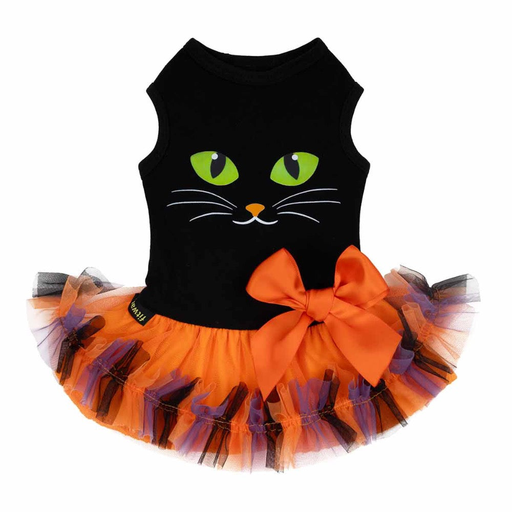 Fitwarm Halloween Cat Face Dress