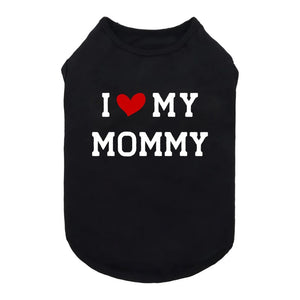 Fitwarm I LOVE MY MOMMY SHIRT - Black